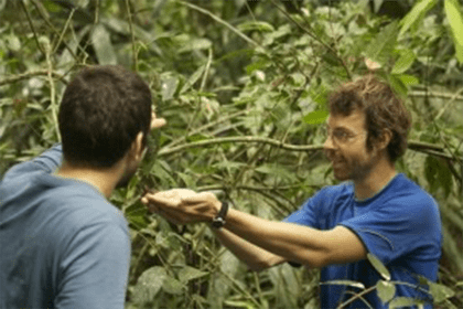 Graduate students out in the field